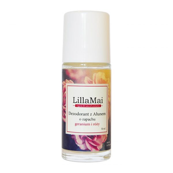 Naturalny dezodorant z ałunem o zapachu geranium i róży