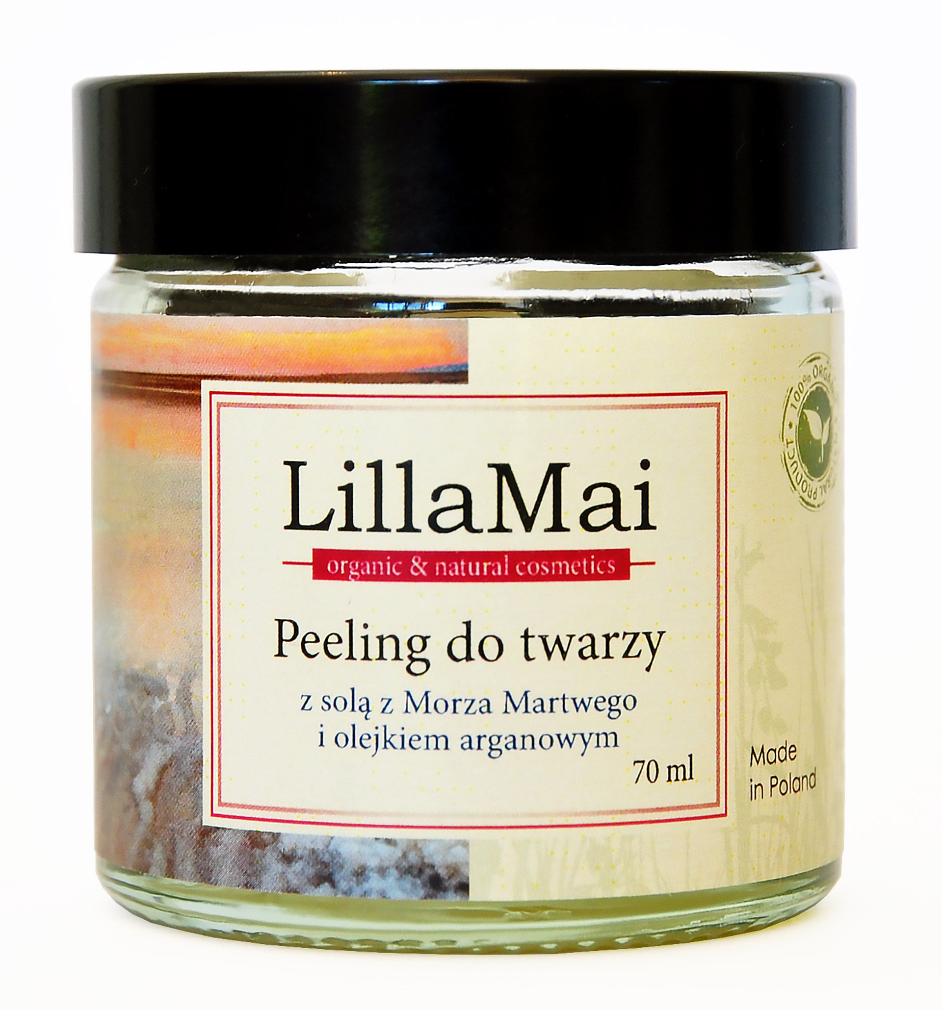 Lilla Mai Peeling do twarzy z solą z Morza Martwego i olejkiem arganowym