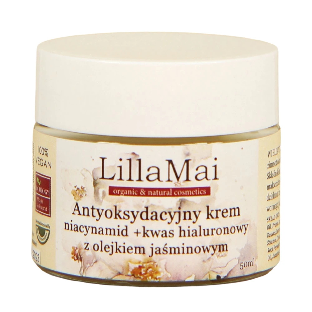 Antyoksydacyjny krem niacynamid+kwas hialuronowy z olejkiem jaśminowym - obrazek 2