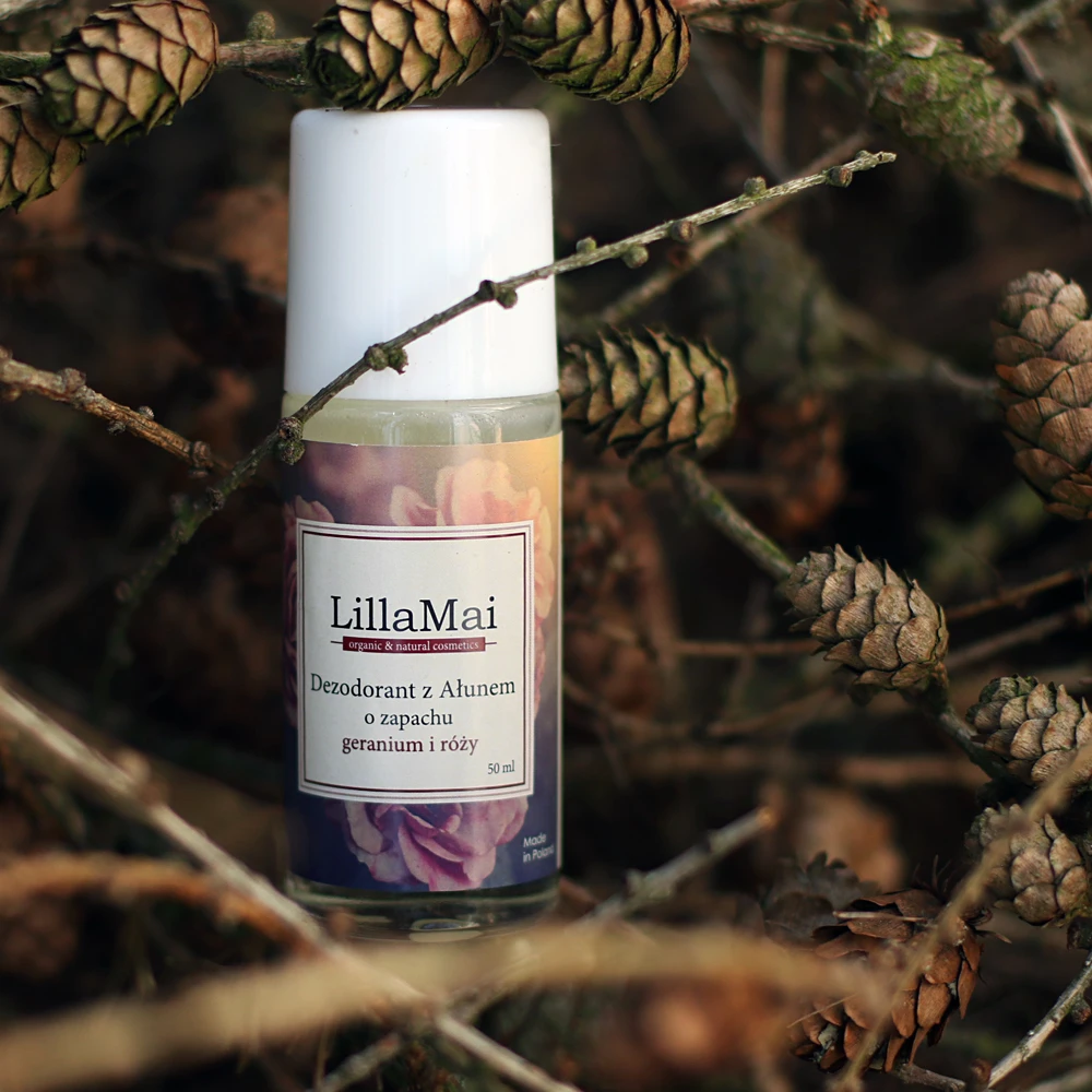 Naturalny dezodorant z ałunem o zapachu geranium i róży