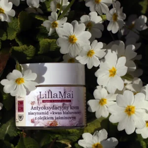 Antyoksydacyjny krem niacynamid+kwas hialuronowy z olejkiem jaśminowym